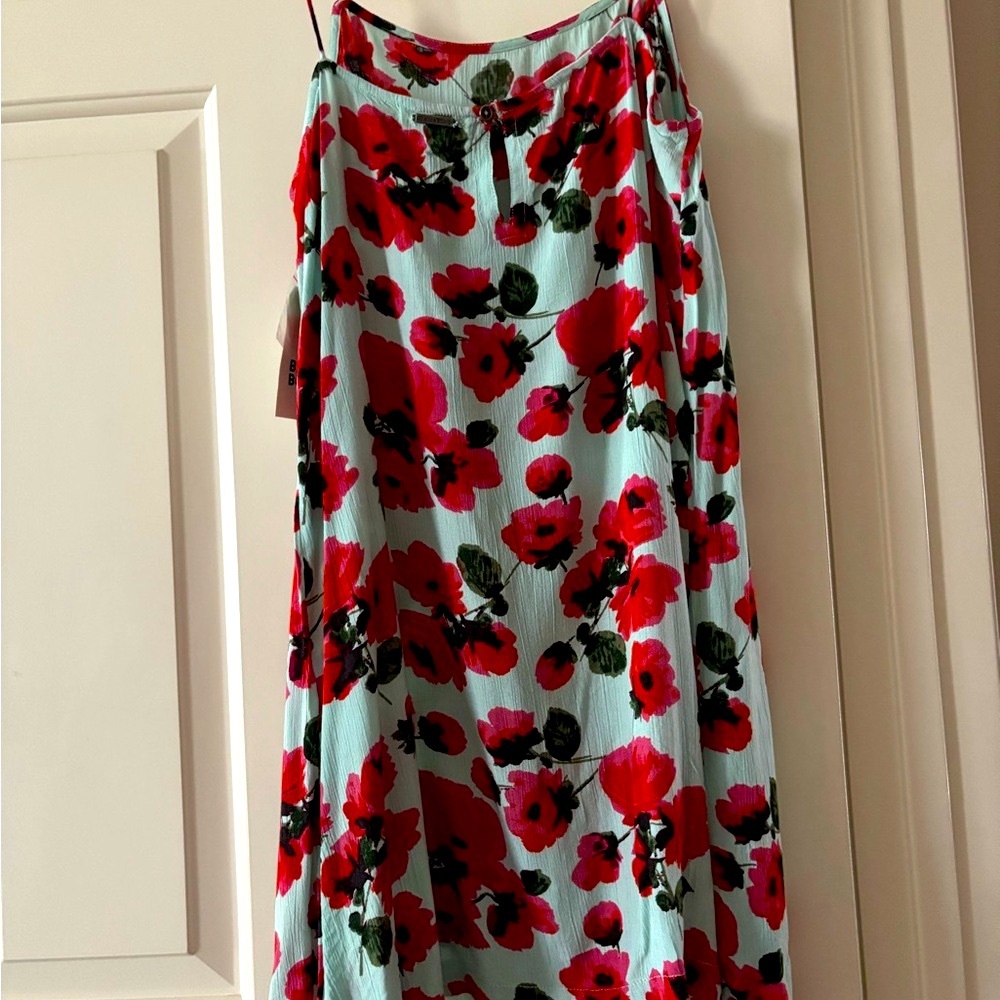Billabong Night Out Floral Tie-Strap Sundress Juniors Size L - Picture 2 of 7